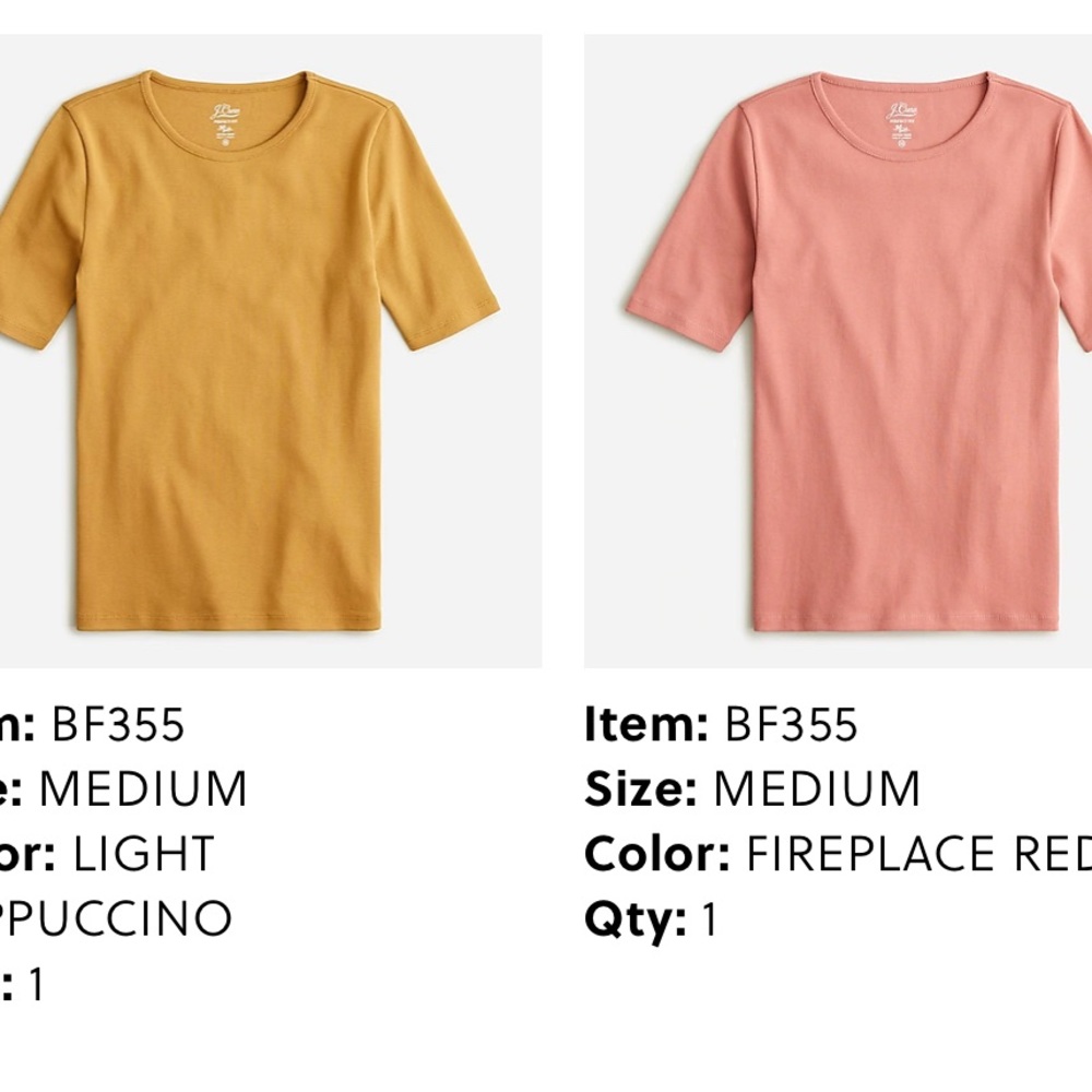 JCrew slim perfect fit tee size M